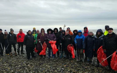 Businesses and Community Brave the Rain for Amroth Beach Clean